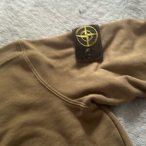 Green stone island hoodie